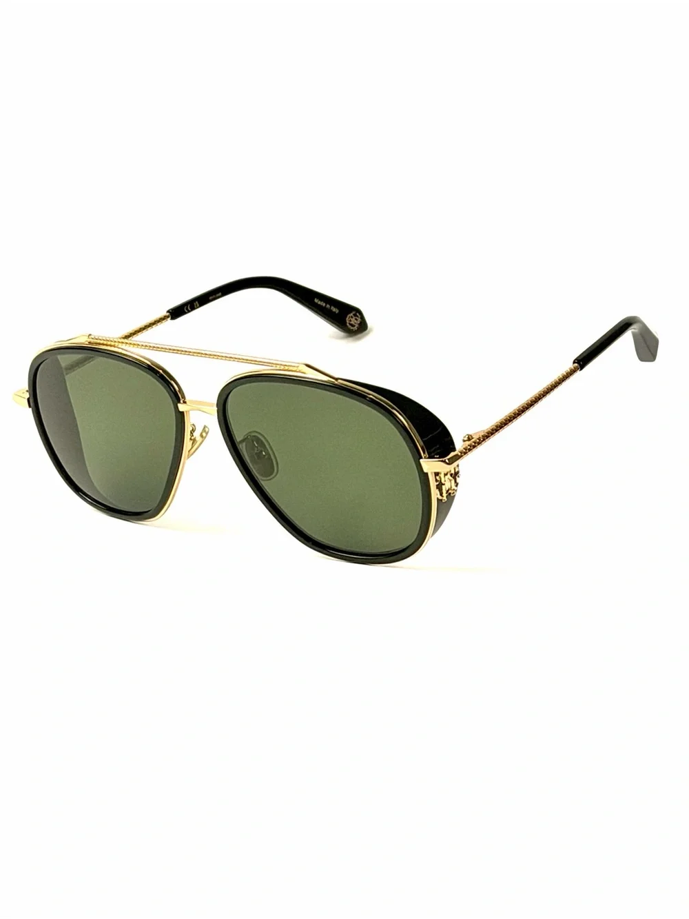 Roberto Cavalli SRC008 COL. 0300 Sunglasses Shiny Black Gold Authentic New